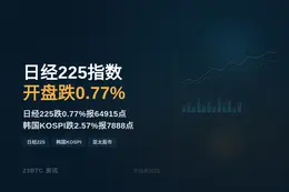 日经225指数开盘跌0.77%