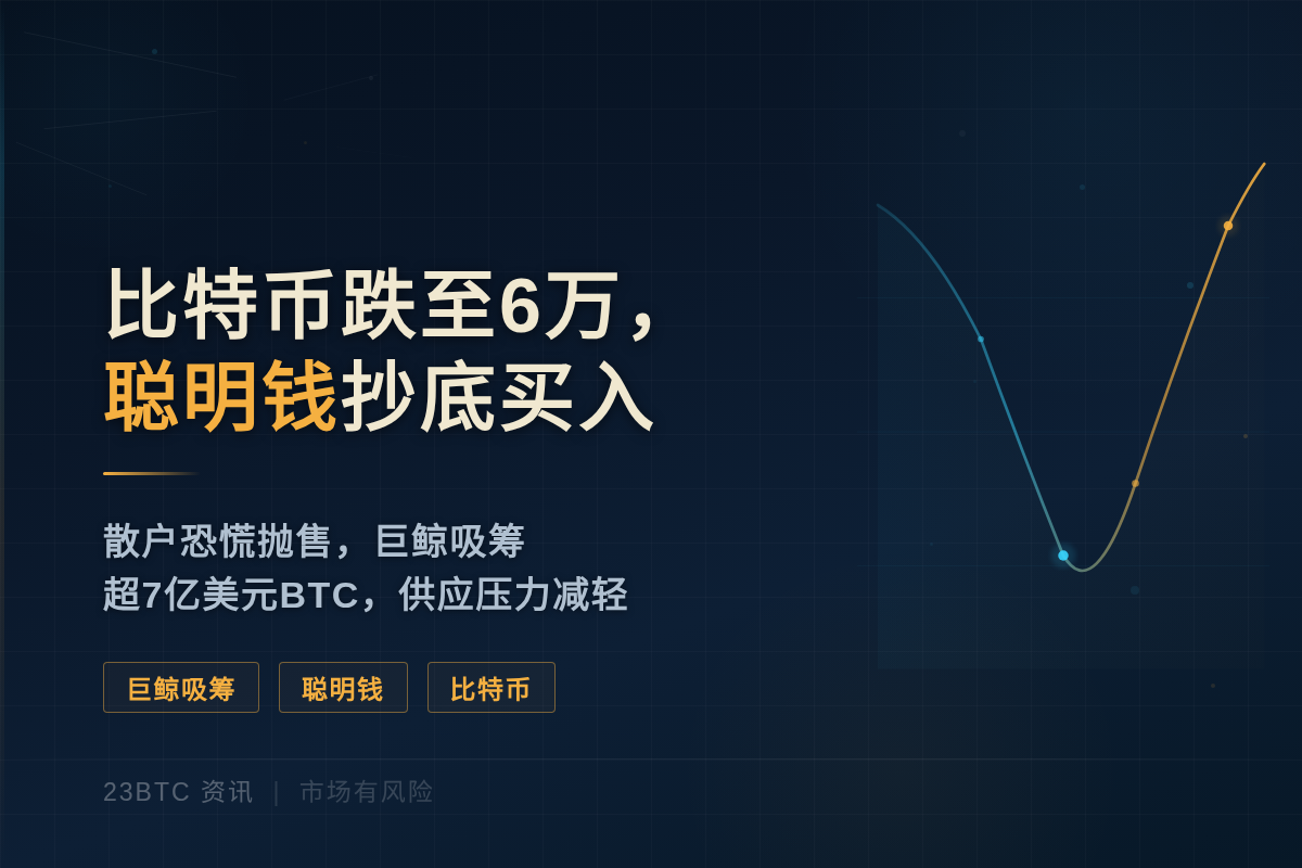比特币跌至6万,聪明钱抄底买入插图1 比特币跌至6万,聪明钱抄底买入
