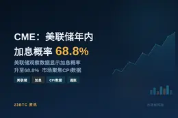 CME：美联储年内加息概率68.8%