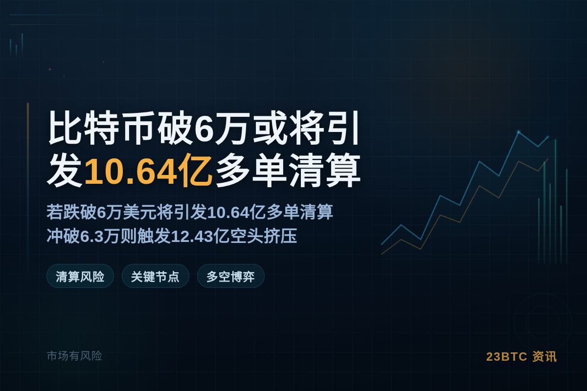 比特币破6万或将引发10.64亿多单清算