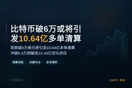 比特币破6万或将引发10.64亿多单清算