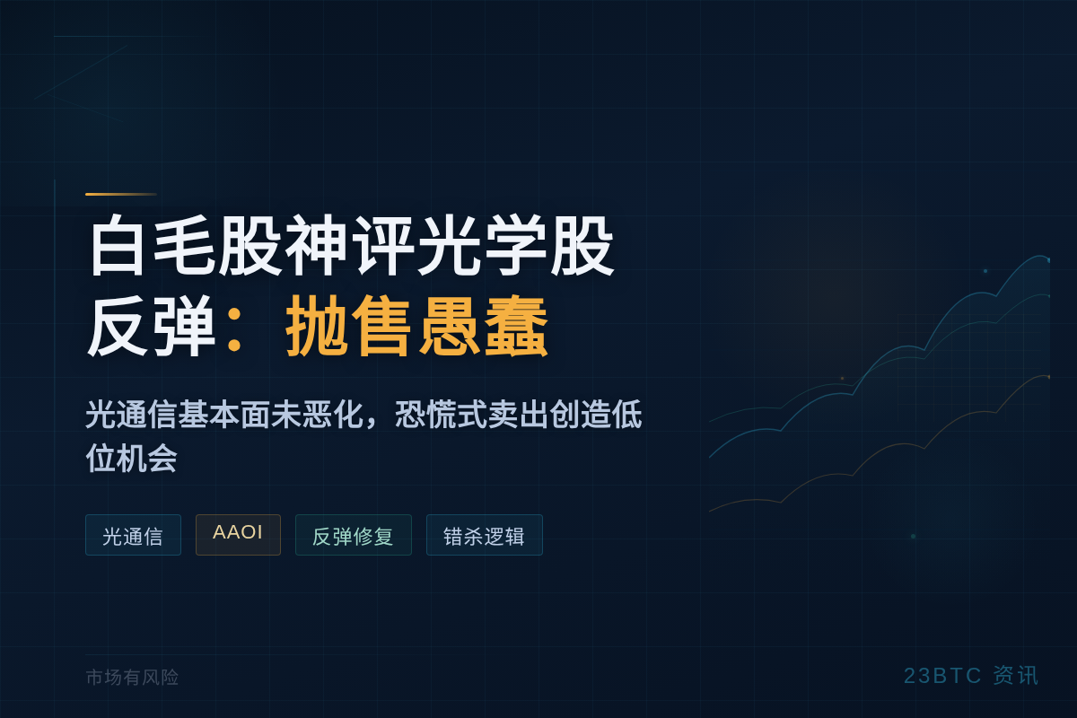 白毛股神评光学股反弹：抛售愚蠢