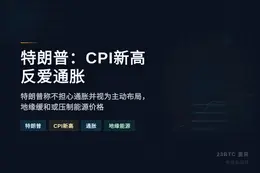 特朗普：CPI新高反爱通胀