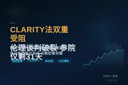 CLARITY法双重受阻：伦理谈崩，参院休会窗口仅剩31天