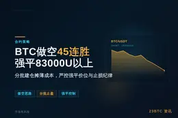 2026-06-10 22:29:03 BTC做空45连胜·强平83000U以上