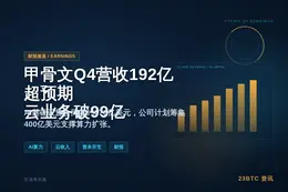 甲骨文Q4营收192亿超预期，云业务破99亿
