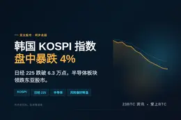 韩国KOSPI指数盘中暴跌4%