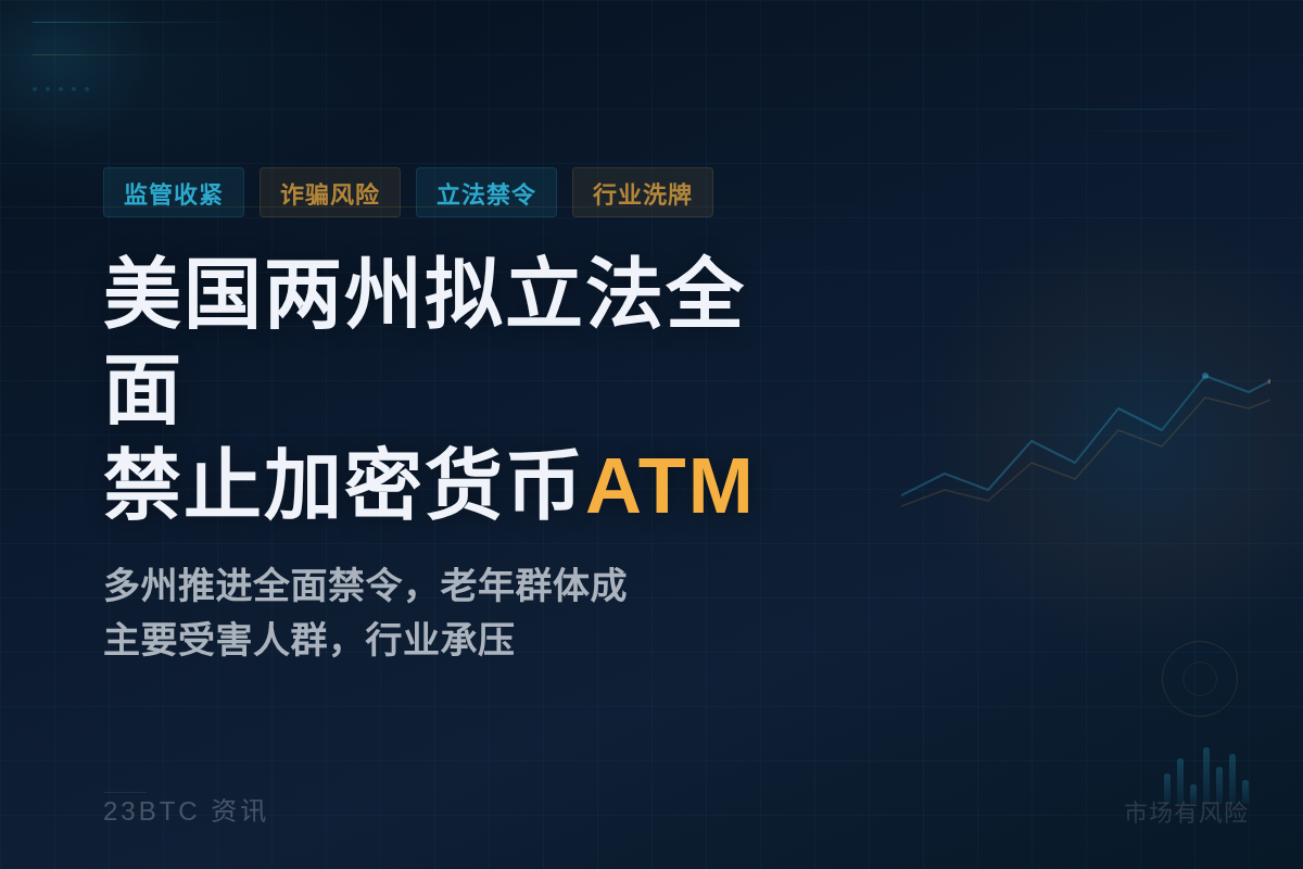 美国两州拟立法全面禁止加密货币ATM插图1 美国两州拟立法全面禁止加密货币ATM