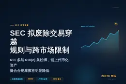 SEC拟废除交易穿越规则与跨市场限制