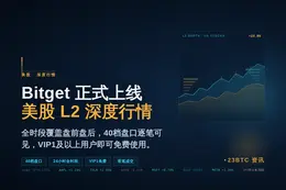 Bitget 正式上线美股L2深度行情