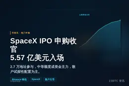 Binance钱包SpaceX IPO申购结束，5.57亿美