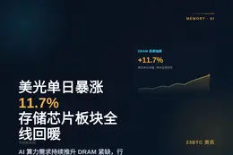 美光单日暴涨11.7%，存储芯片板块全线回暖