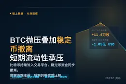 BTC抛压叠加稳定币撤离，短期流动性承压