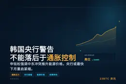 韩国央行警告：不能落后于通胀控制