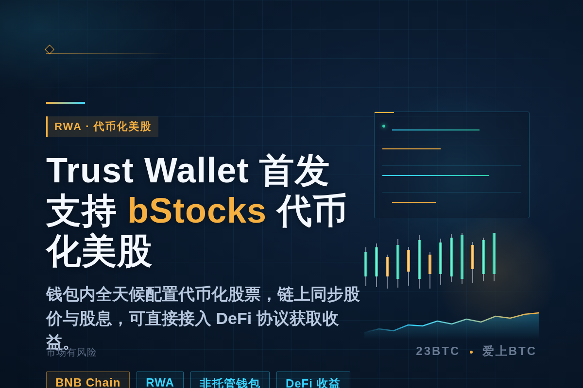 Trust Wallet首发支持bStocks代币化美股