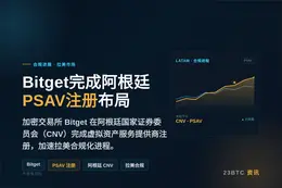 Bitget完成阿根廷PSAV注册，加速拉美合规布局