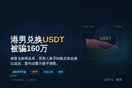 香港男子兑换USDT被骗160万