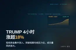 TRUMP 4小时涨超18%，现报2.13美元