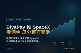 BiyaPay推SpaceX零佣金活动 瓜分百万美元股票奖池