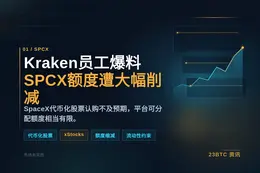 Kraken员工爆料xStocks SPCX额度遭大幅削减
