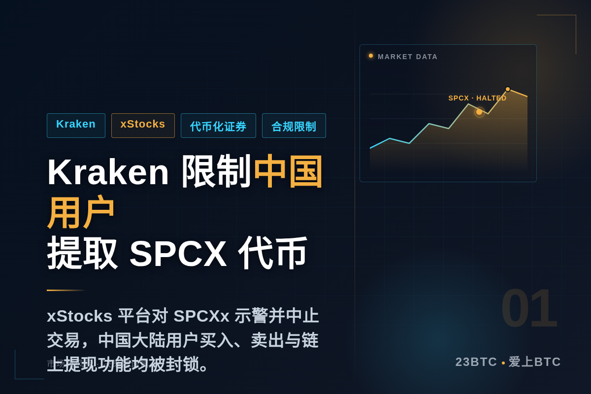 Kraken xStocks平台限制中国用户提取SPCX