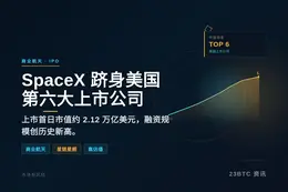 SpaceX跻身美国第六大上市公司