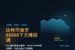 2026-06-12 16:39:11 比特币做空策略：65000下方搏回调