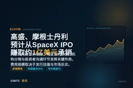 高盛、摩根士丹利预计从SpaceX IPO赚取约1亿美元承销