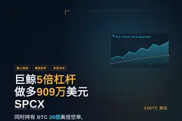 巨鲸5倍杠杆做多909万美元SPCX