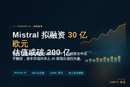 Mistral融资30亿欧元，估值或破200亿