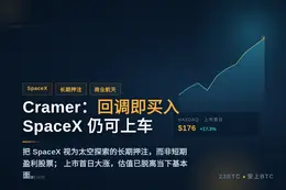 Jim Cramer：回调即买入良机，SpaceX仍可上车