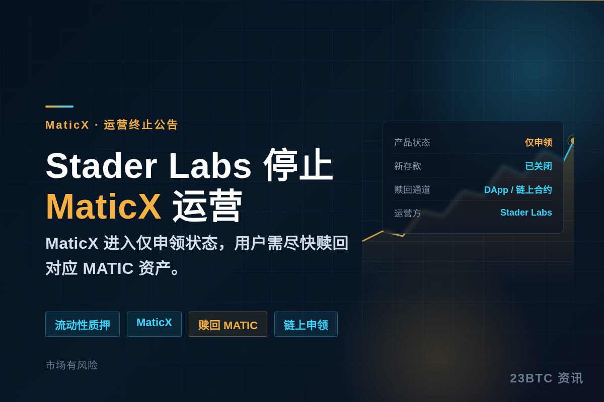Stader Labs停止MaticX运营,用户需尽快赎回插图1 Stader Labs停止MaticX运营,用户需尽快赎回