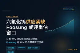 白毛股神：六氟化钨供应紧缺，韩国Foosung或受益