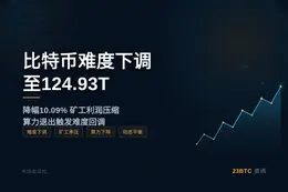 比特币难度下调至124.93T