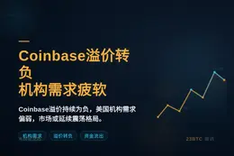 Coinbase溢价转负 机构需求疲软