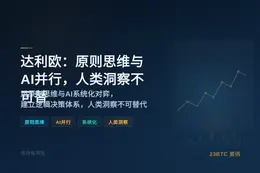 达利欧：原则思维与AI并行，人类洞察不可替