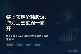 链上预定价韩股SK海力士三星周一高开