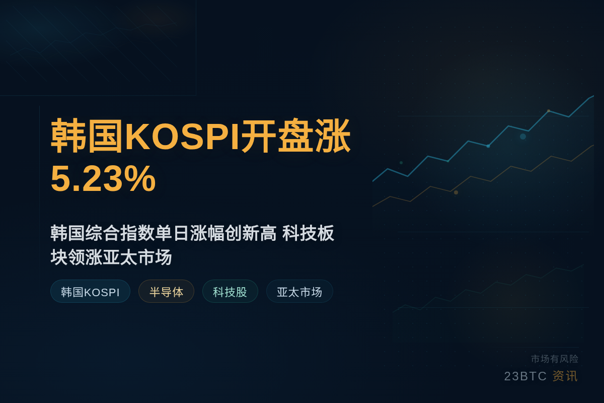 韩国KOSPI周一开盘涨5.23%