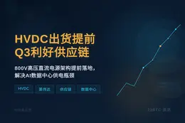 白毛股神：HVDC出货提前Q3利好供应链