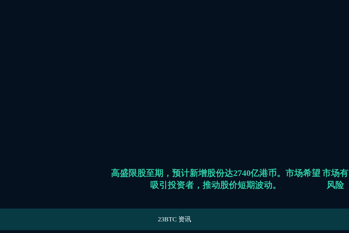 高盛IPO限股逐步递减,香港股市12个月+2740亿港元插图1 高盛IPO限股逐步递减,香港股市12个月+2740亿港元