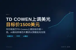 TD COWEN上调美光目标价1500美元