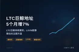 LTC巨鲸地址5个月增7%