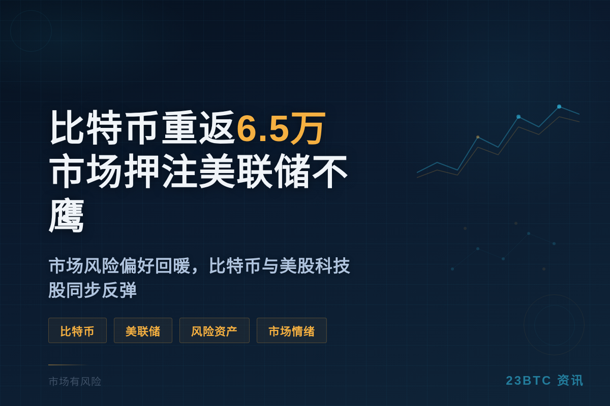 比特币重返6.5万,市场押注美联储不鹰插图1 比特币重返6.5万,市场押注美联储不鹰
