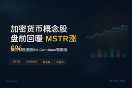 加密货币概念股盘前回暖，MSTR涨6%