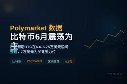 Polymarket数据：比特币6月震荡为主
