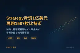 Strategy斥资1亿美元再购1587枚比特币