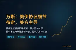 万斯：美伊协议细节待定，美方主导