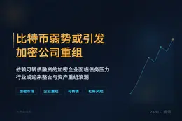 比特币弱势或引发加密公司重组