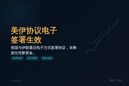 美伊协议电子签署生效，伊朗无新资金