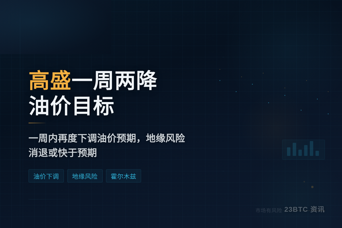 高盛一周两降油价目标插图 高盛一周两降油价目标